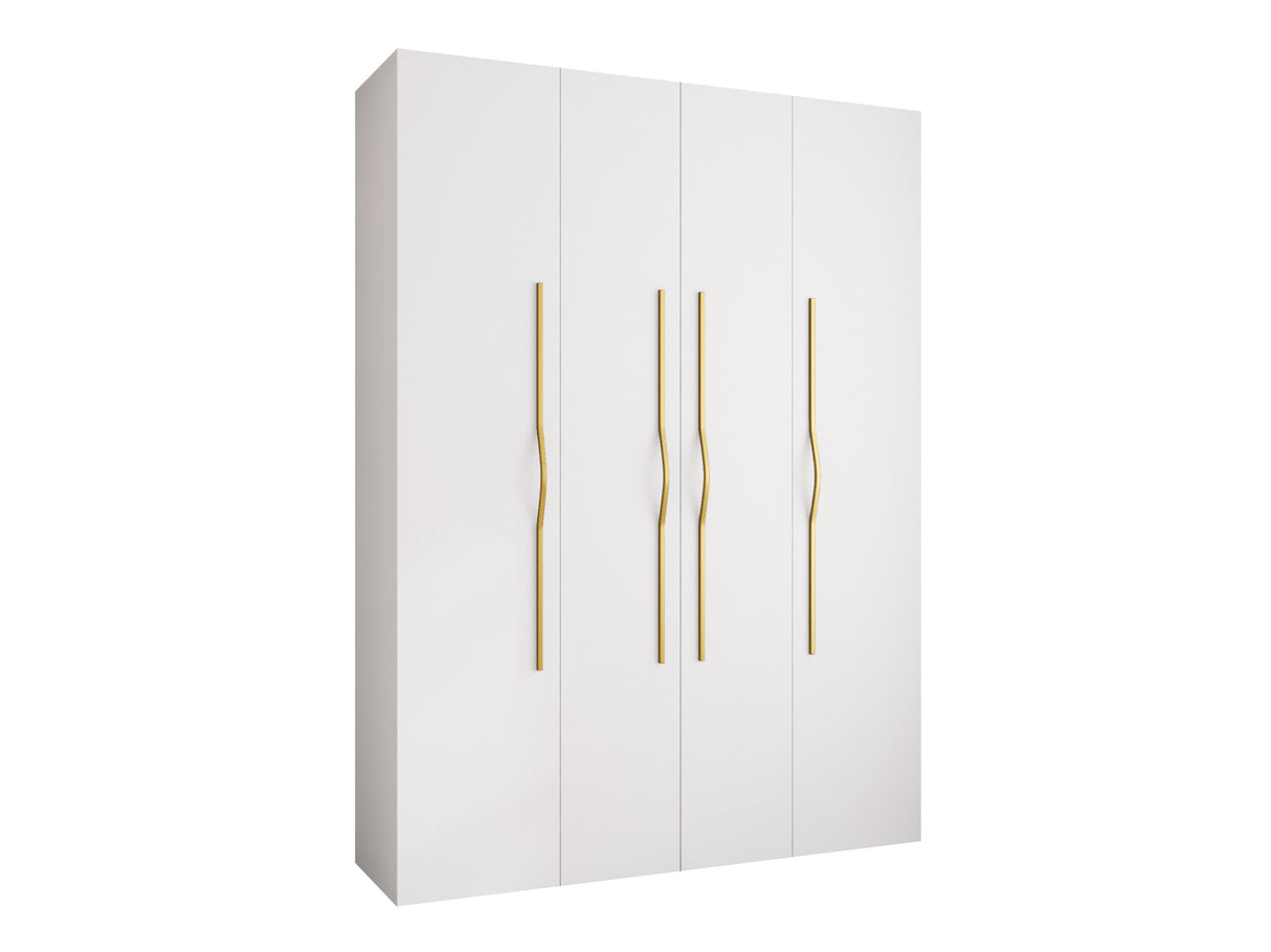 Gardróbszekrény Szafa COMO 2 170/180/190/200 (gł.40/50), Szín: Fehér, Fogantyú színe: Aranysárga, Szélesség: 180 cm, Mélység: 52 cm