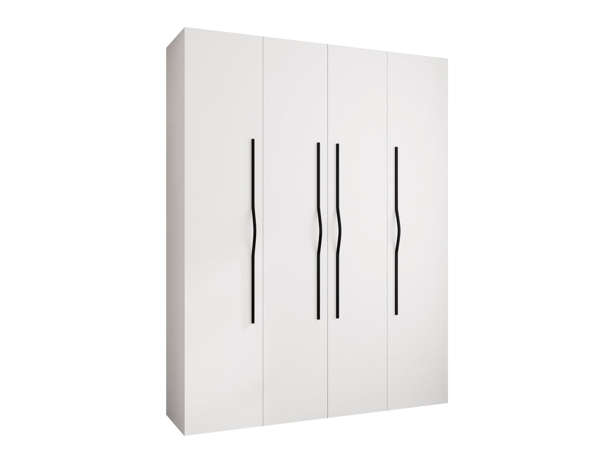 Gardróbszekrény Szafa COMO 2 170/180/190/200 (gł.40/50), Szín: Fehér, Fogantyú színe: Fekete, Szélesség: 190 cm, Mélység: 52 cm