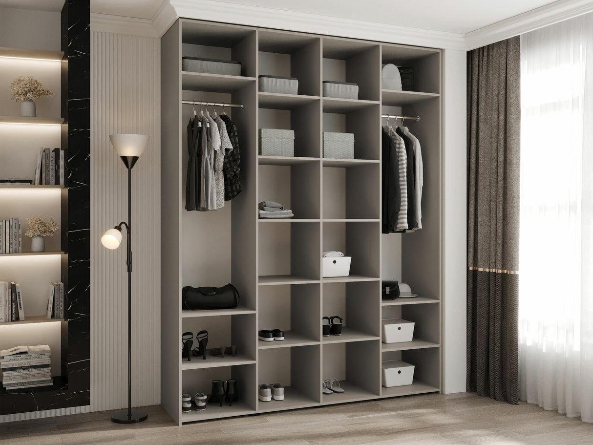 Gardróbszekrény Szafa COMO 2 170/180/190/200 (gł.40/50), Szín: Fehér, Fogantyú színe: Fekete, Szélesség: 190 cm, Mélység: 52 cm