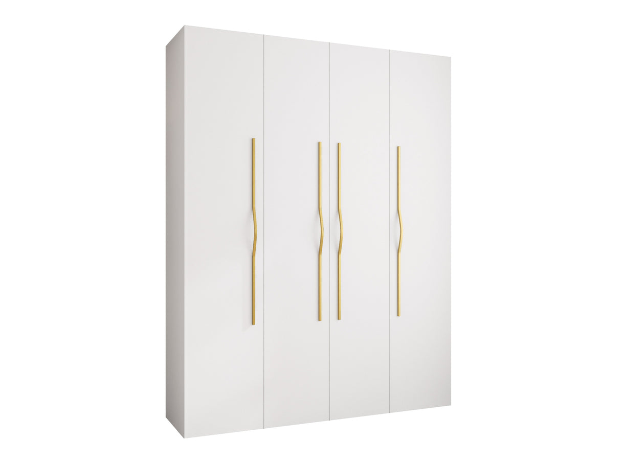 Gardróbszekrény Szafa COMO 2 170/180/190/200 (gł.40/50), Szín: Fehér, Fogantyú színe: Aranysárga, Szélesség: 190 cm, Mélység: 42 cm