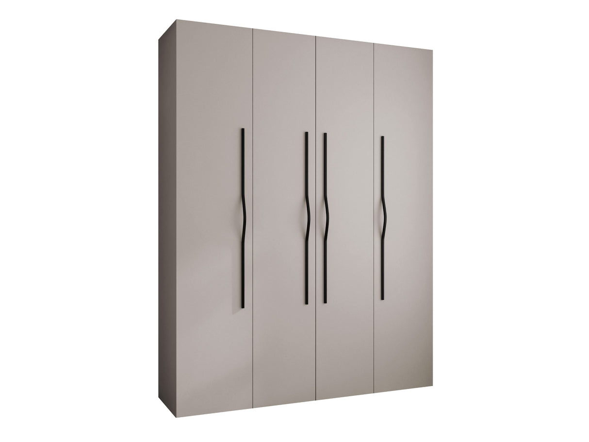 Gardróbszekrény Szafa COMO 2 170/180/190/200 (gł.40/50), Szín: Kasmír, Fogantyú színe: Fekete, Szélesség: 190 cm, Mélység: 52 cm