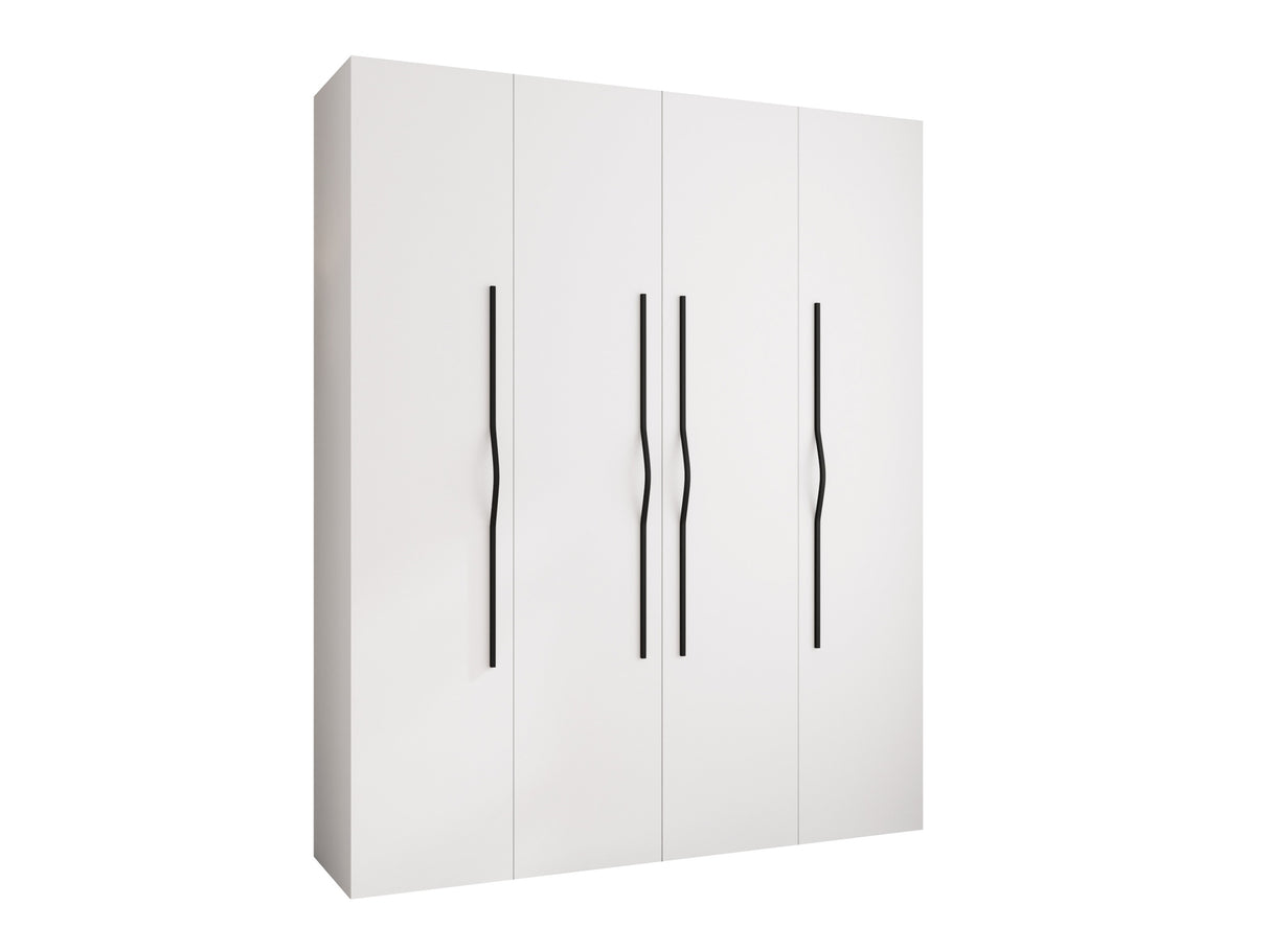 Gardróbszekrény Szafa COMO 2 170/180/190/200 (gł.40/50), Szín: Fehér, Fogantyú színe: Fekete, Szélesség: 200 cm, Mélység: 42 cm