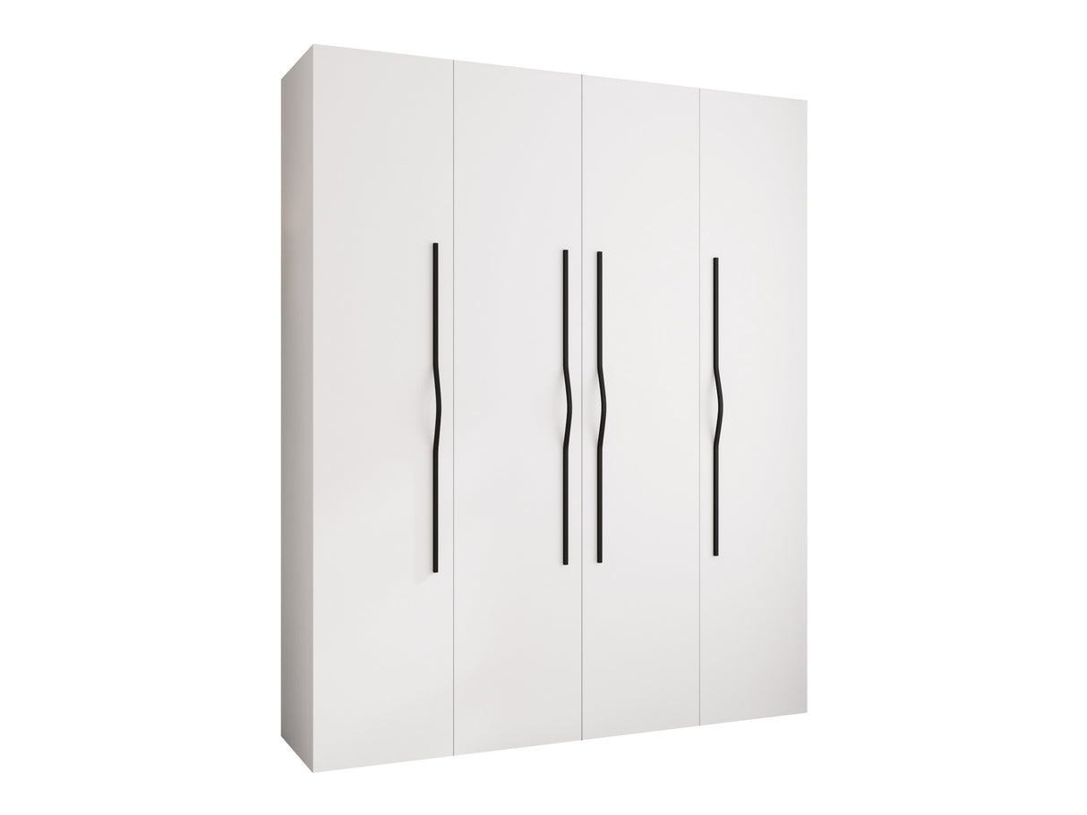 Gardróbszekrény Szafa COMO 2 170/180/190/200 (gł.40/50), Szín: Fehér, Fogantyú színe: Fekete, Szélesség: 200 cm, Mélység: 52 cm