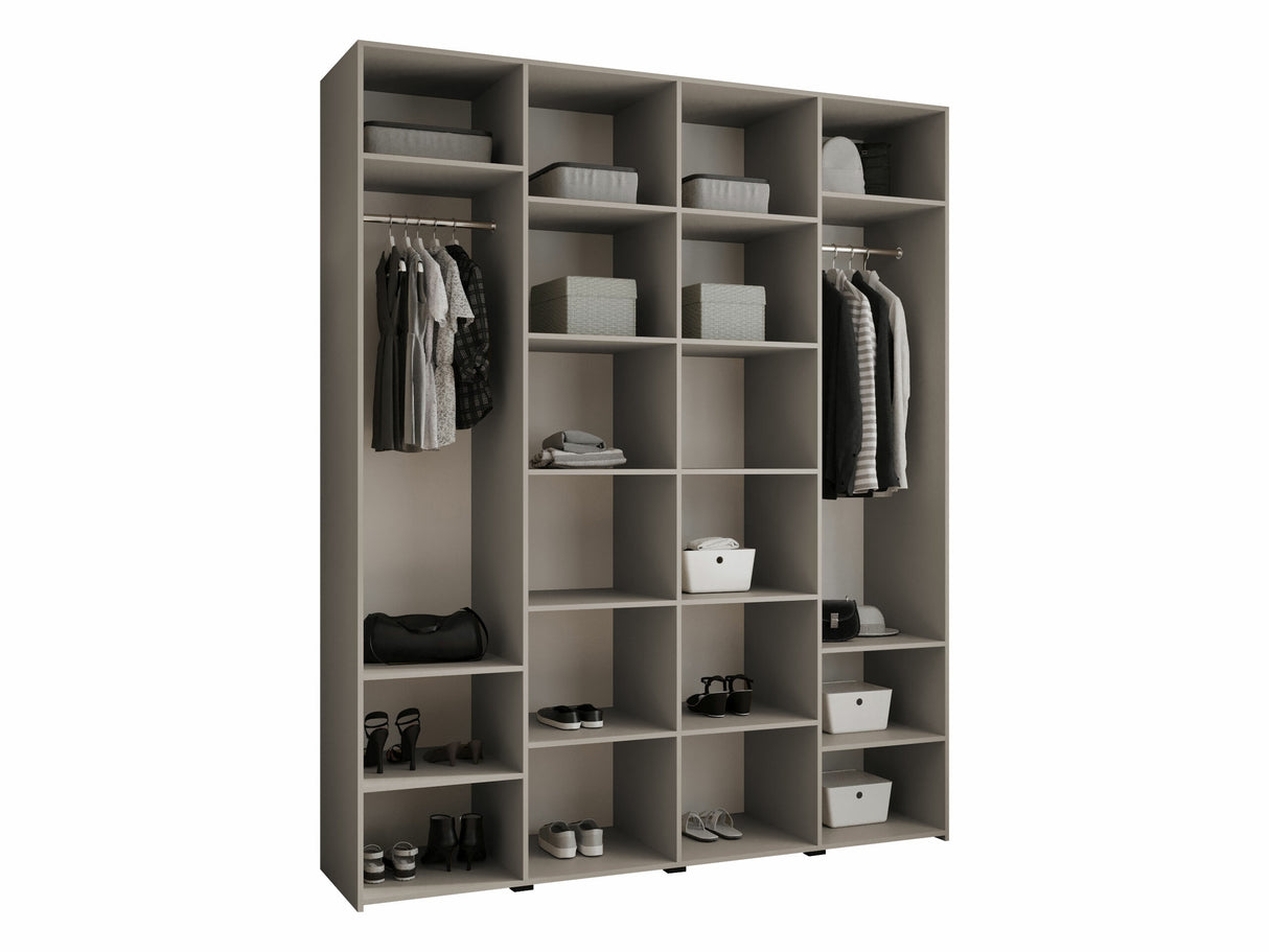 Gardróbszekrény Szafa COMO 2 170/180/190/200 (gł.40/50), Szín: Kasmír, Fogantyú színe: Fekete, Szélesség: 200 cm, Mélység: 52 cm