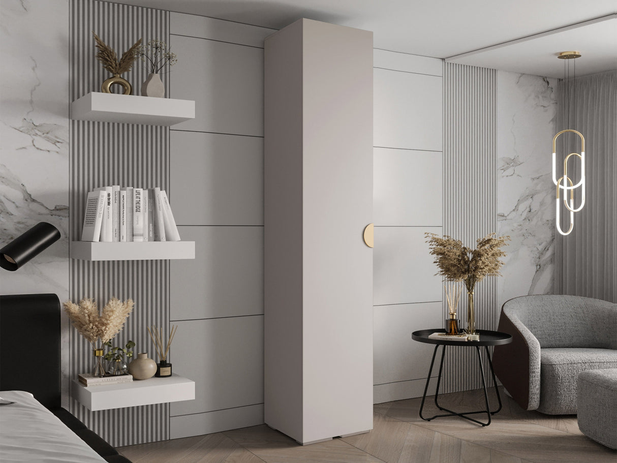 Gardróbszekrény Szafa 50 cm INOVA 4, Szín: Kasmír, Fogantyú színe: Aranysárga