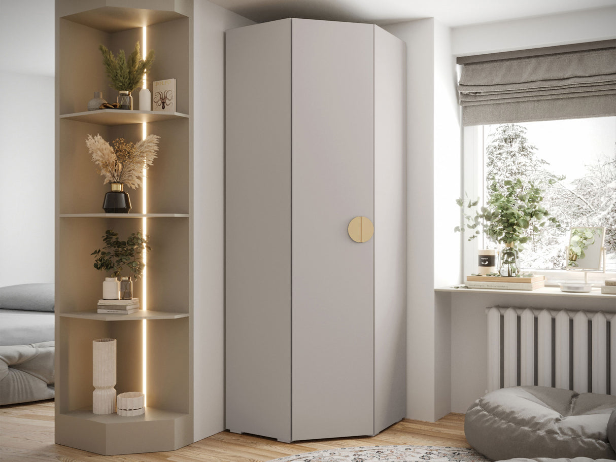 Sarokszekrény Szafa narożna INOVA 4, Szín: Kasmír, Fogantyú színe: Aranysárga