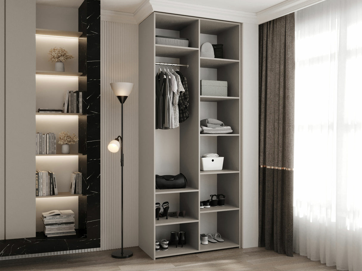 Gardróbszekrény Szafa COMO 3 100/110 (gł.40/50), Szín: Fehér, Fogantyú színe: Fekete, Szélesség: 100 cm, Mélység: 52 cm