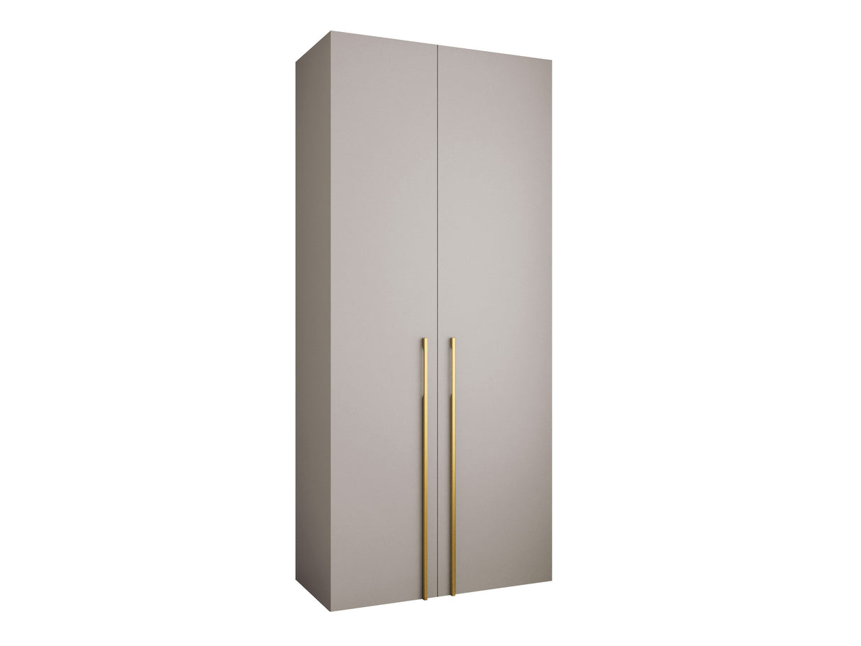 Gardróbszekrény Szafa COMO 3 100/110 (gł.40/50), Szín: Kasmír, Fogantyú színe: Aranysárga, Szélesség: 110 cm, Mélység: 52 cm