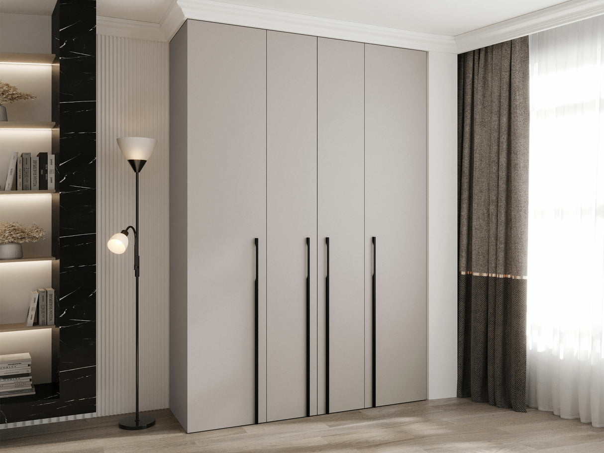 Gardróbszekrény Szafa COMO 3 170/180/190/200 (gł.40/50), Szín: Kasmír, Fogantyú színe: Fekete, Szélesség: 170 cm, Mélység: 42 cm