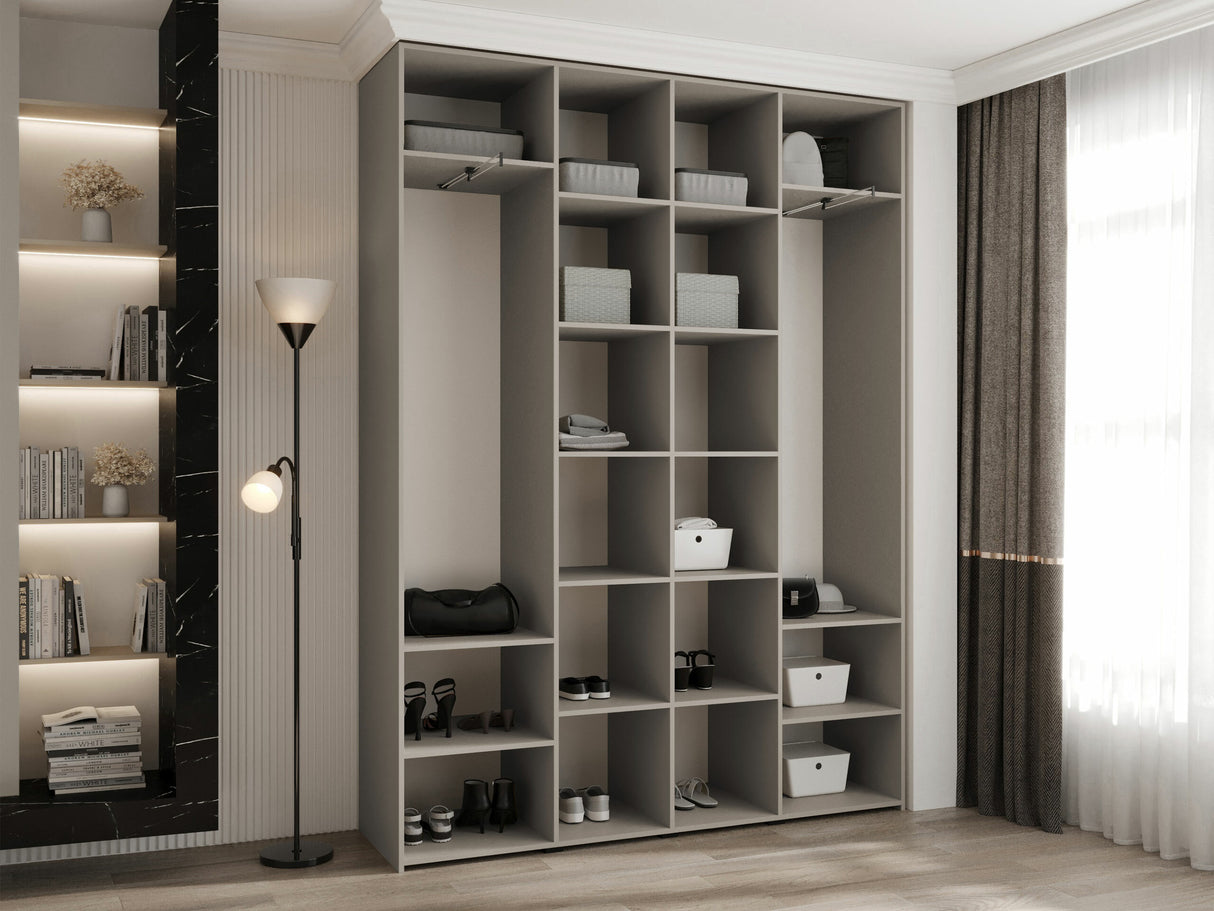 Gardróbszekrény Szafa COMO 3 170/180/190/200 (gł.40/50), Szín: Fehér, Fogantyú színe: Fekete, Szélesség: 180 cm, Mélység: 42 cm