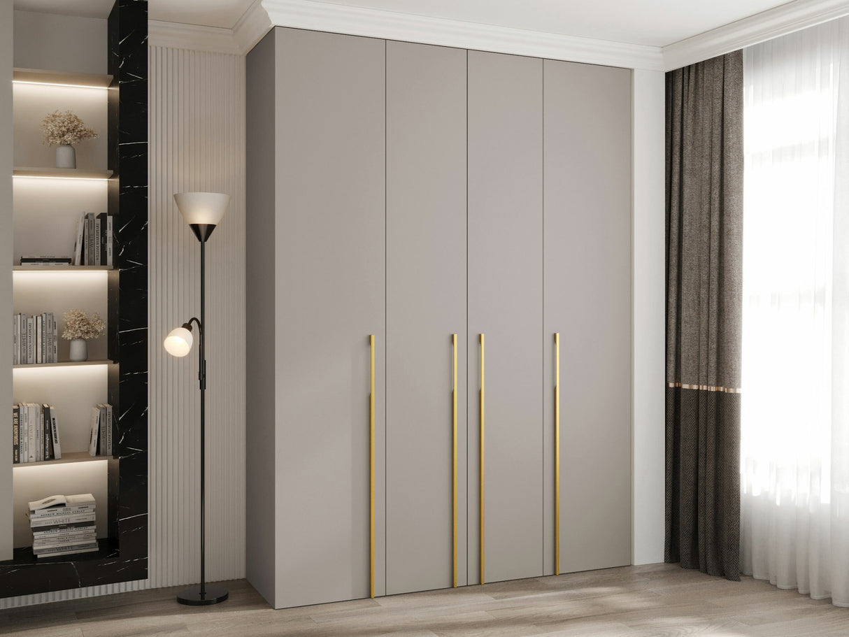 Gardróbszekrény Szafa COMO 3 170/180/190/200 (gł.40/50), Szín: Kasmír, Fogantyú színe: Aranysárga, Szélesség: 180 cm, Mélység: 42 cm