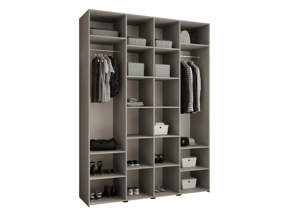 Gardróbszekrény Szafa COMO 3 170/180/190/200 (gł.40/50), Szín: Fehér, Fogantyú színe: Fekete, Szélesség: 180 cm, Mélység: 52 cm