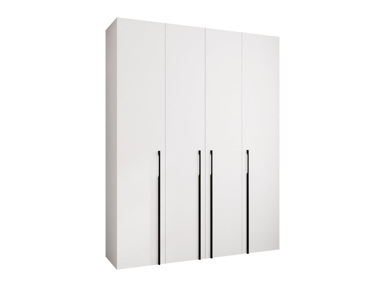 Gardróbszekrény Szafa COMO 3 170/180/190/200 (gł.40/50), Szín: Fehér, Fogantyú színe: Fekete, Szélesség: 190 cm, Mélység: 52 cm
