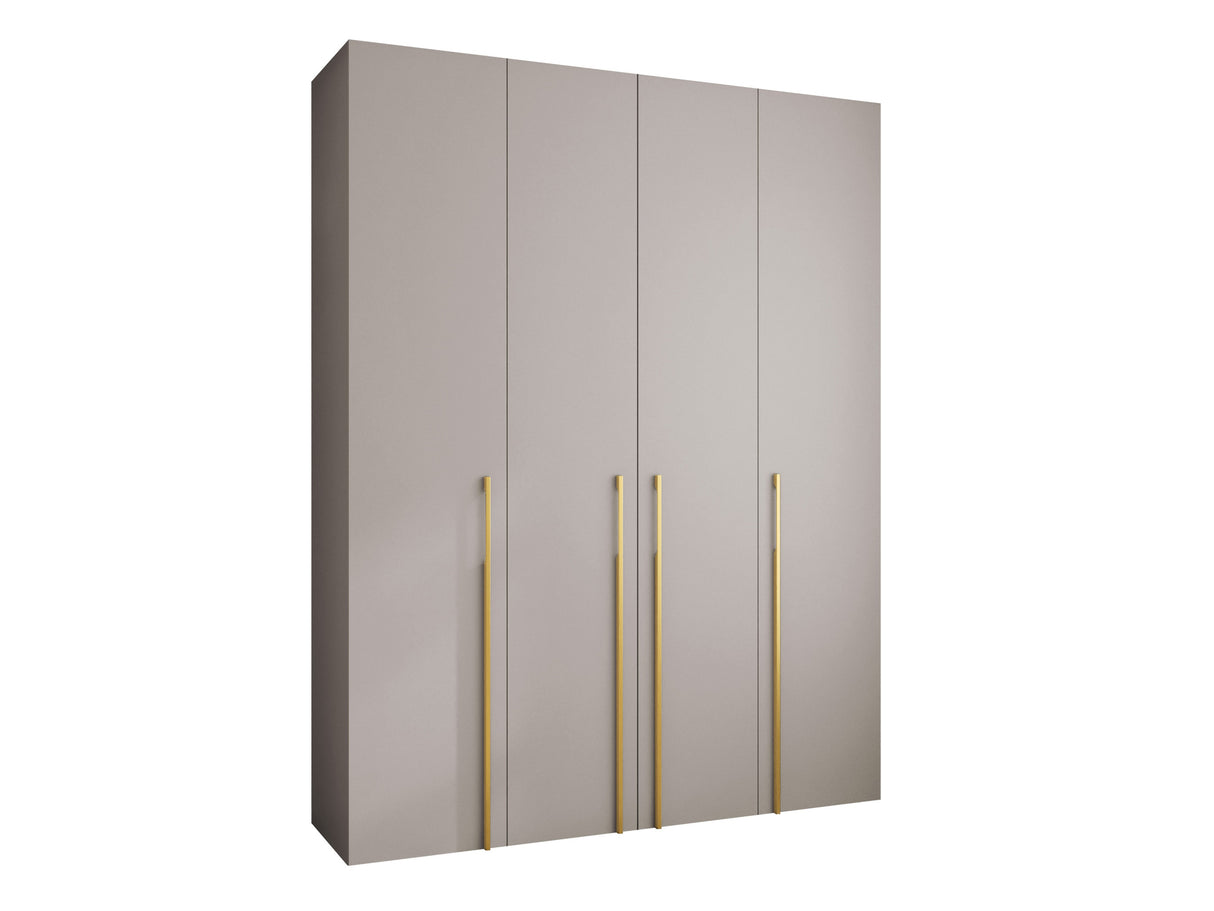 Gardróbszekrény Szafa COMO 3 170/180/190/200 (gł.40/50), Szín: Kasmír, Fogantyú színe: Aranysárga, Szélesség: 190 cm, Mélység: 52 cm