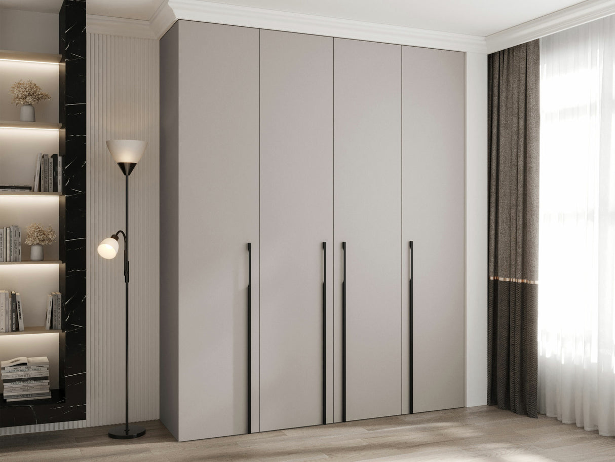 Gardróbszekrény Szafa COMO 3 170/180/190/200 (gł.40/50), Szín: Kasmír, Fogantyú színe: Fekete, Szélesség: 200 cm, Mélység: 42 cm
