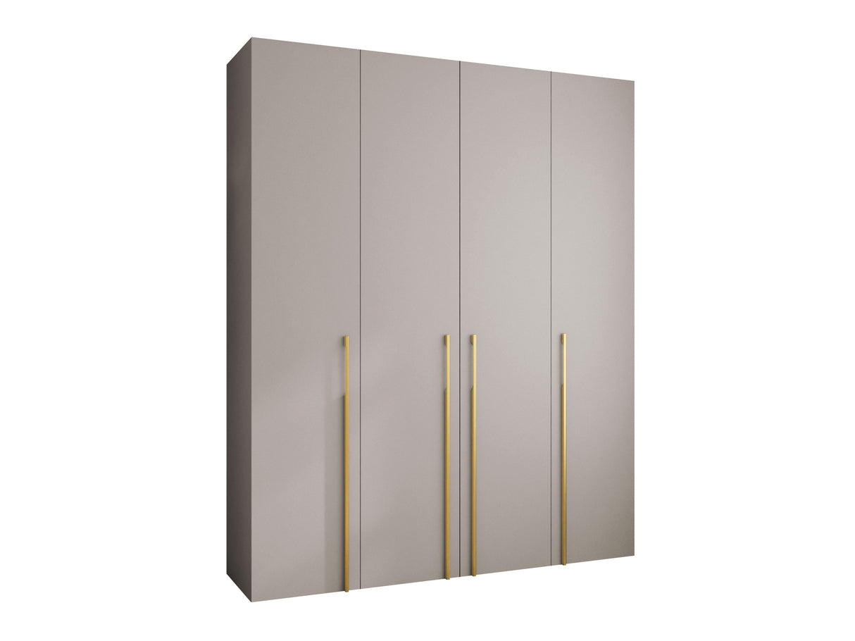 Gardróbszekrény Szafa COMO 3 170/180/190/200 (gł.40/50), Szín: Kasmír, Fogantyú színe: Aranysárga, Szélesség: 200 cm, Mélység: 42 cm