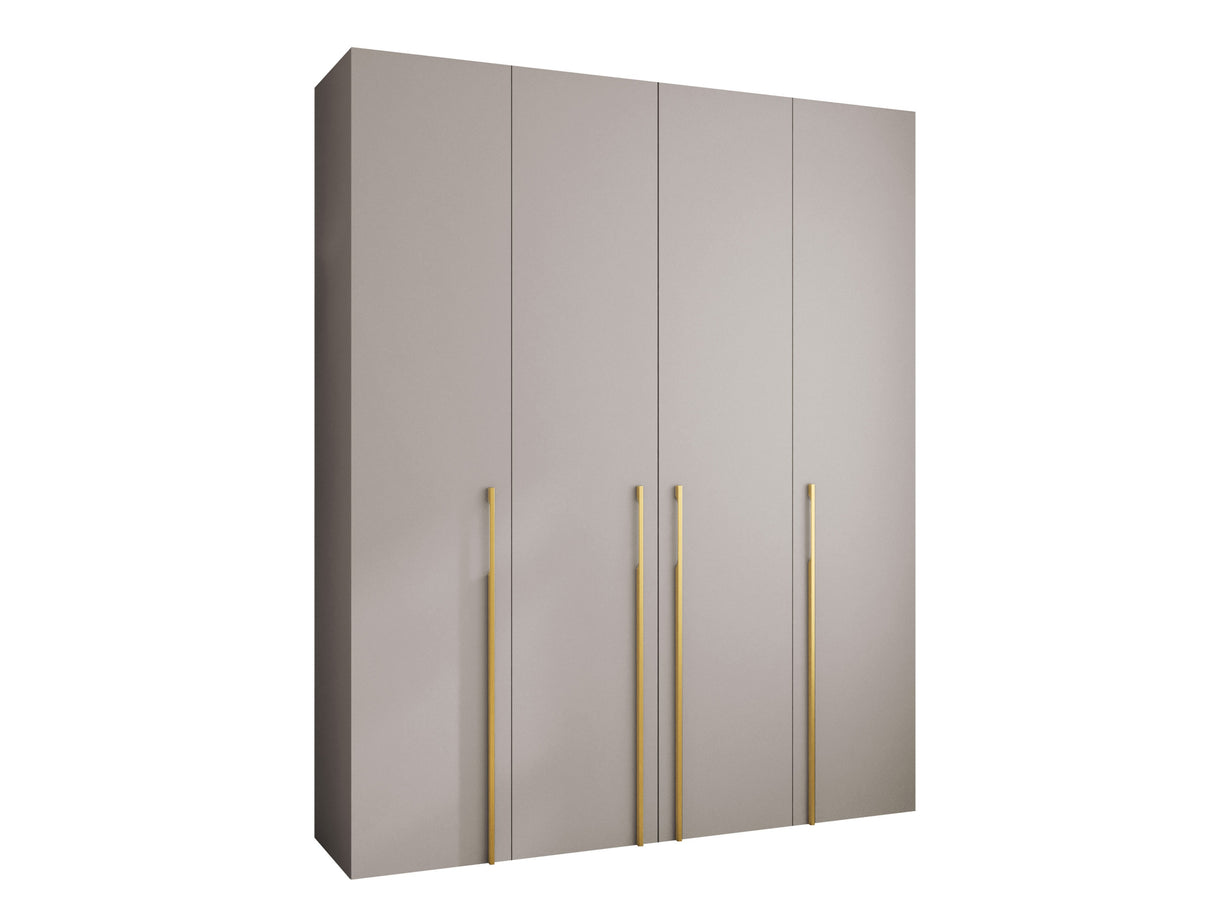 Gardróbszekrény Szafa COMO 3 170/180/190/200 (gł.40/50), Szín: Kasmír, Fogantyú színe: Aranysárga, Szélesség: 200 cm, Mélység: 52 cm
