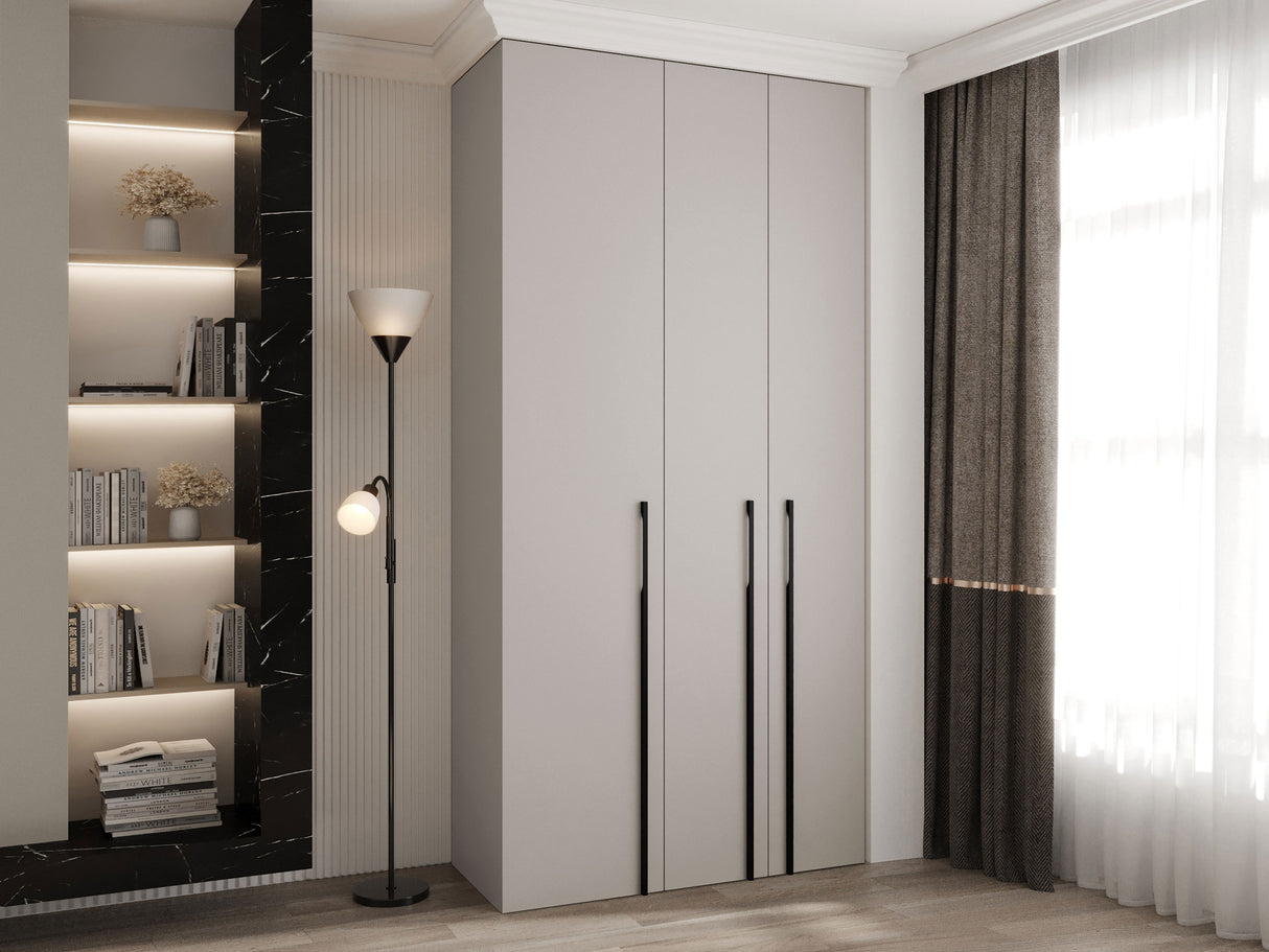 Gardróbszekrény Szafa COMO 3 120/130/140/150/160 (gł.40/50), Szín: Kasmír, Fogantyú színe: Fekete, Szélesség: 120 cm, Mélység: 42 cm, Fiókok: Nem