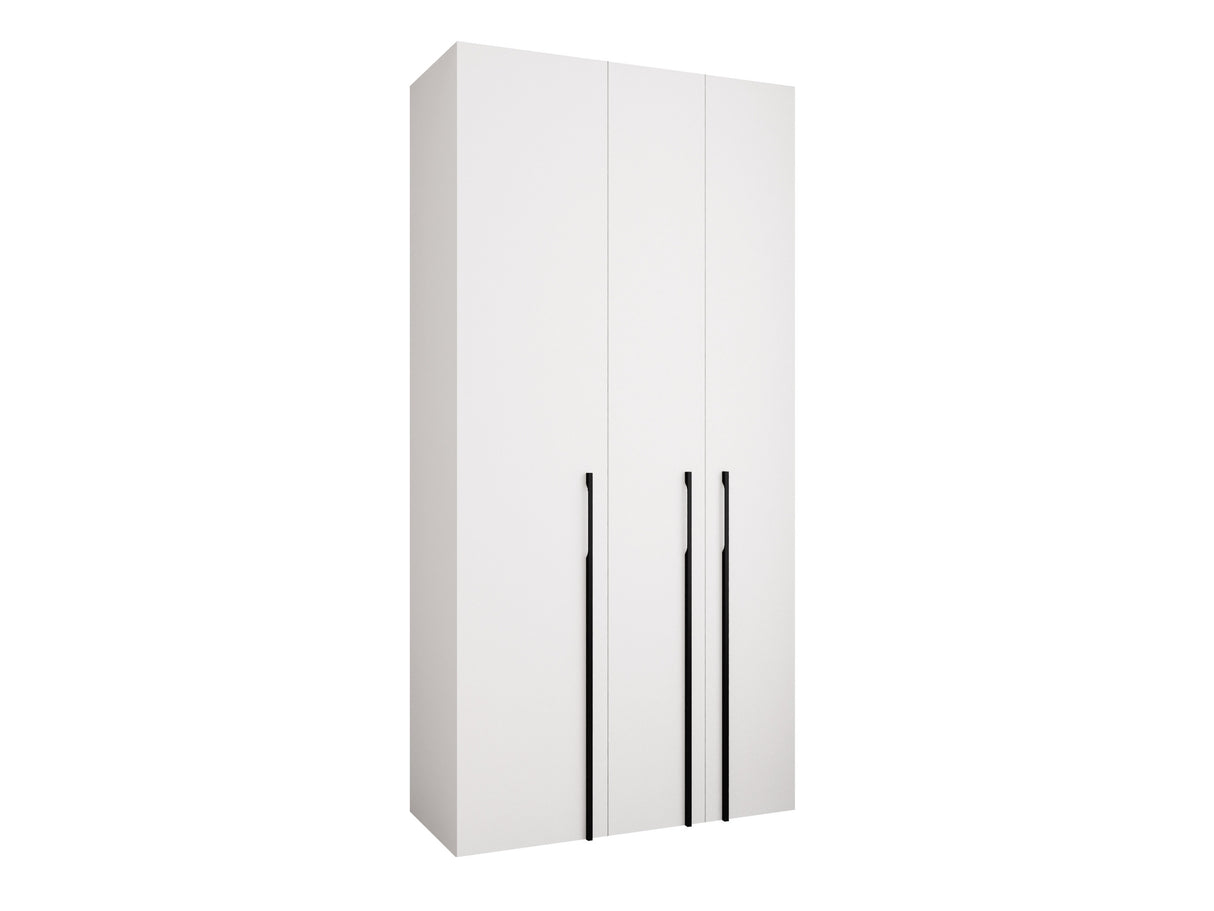 Gardróbszekrény Szafa COMO 3 120/130/140/150/160 (gł.40/50), Szín: Fehér, Fogantyú színe: Fekete, Szélesség: 120 cm, Mélység: 42 cm, Fiókok: Nem