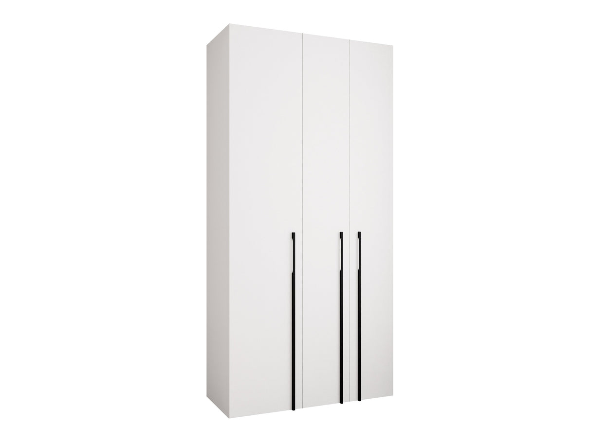 Gardróbszekrény Szafa COMO 3 120/130/140/150/160 (gł.40/50), Szín: Fehér, Fogantyú színe: Fekete, Szélesség: 120 cm, Mélység: 52 cm, Fiókok: Nem