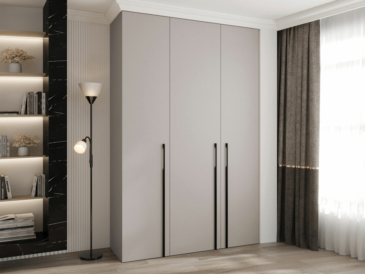 Gardróbszekrény Szafa COMO 3 120/130/140/150/160 (gł.40/50), Szín: Kasmír, Fogantyú színe: Fekete, Szélesség: 160 cm, Mélység: 52 cm, Fiókok: Nem
