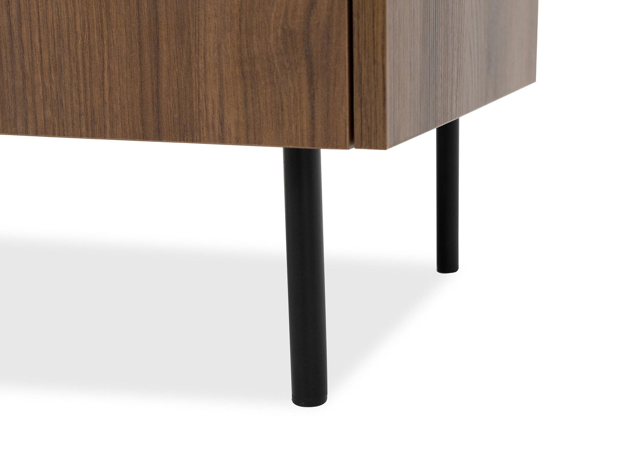 Szekrény Witryna TEWOS W97 Orzech Warmia/Marmur Czarny