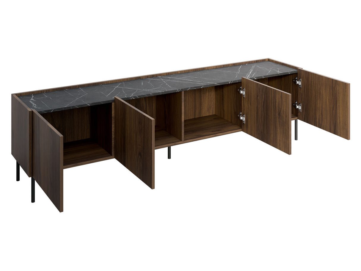 Nappali szett Meble TEWOS II Orzech Warmia/Marmur Czarny