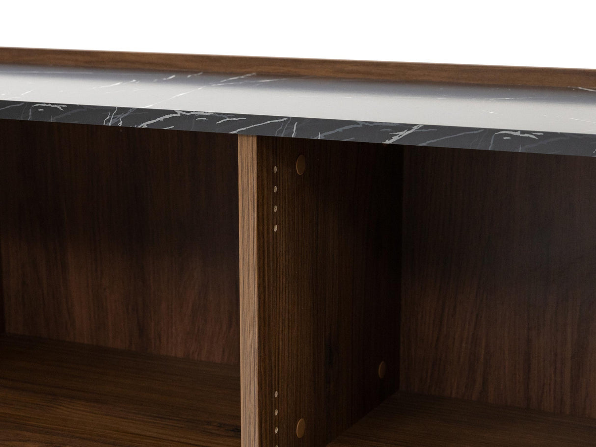 Nappali szett Meble TEWOS II Orzech Warmia/Marmur Czarny