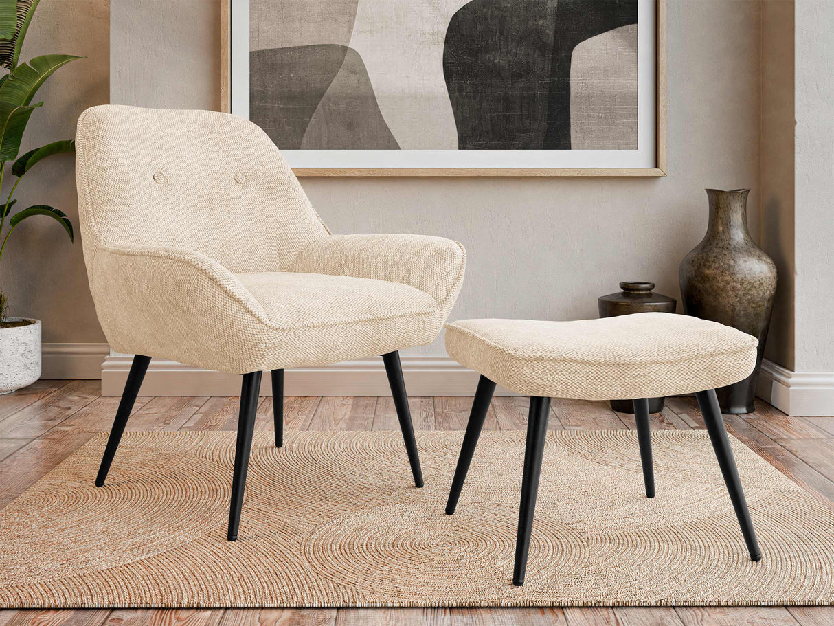 Fotel Fotel z podnóżkiem ZORTO MUZ/809B, Szín: Sea 140