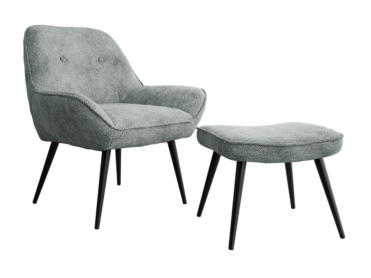 Fotel Fotel z podnóżkiem ZORTO MUZ/809B, Szín: Sea 350