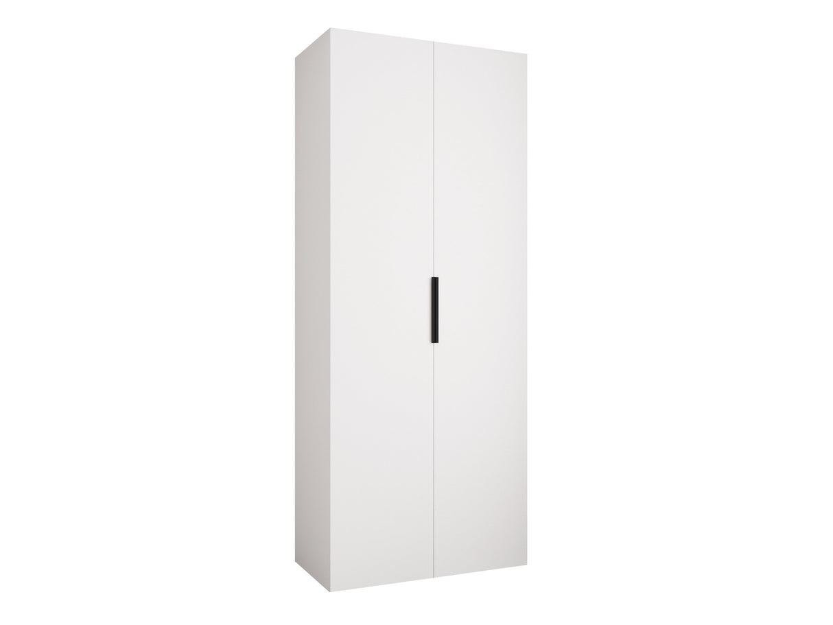 Gardróbszekrény Szafa COMO 4 100/110 (gł.40/50), Szín: Fehér, Fogantyú színe: Fekete, Fiókok: Nem, Szélesség: 100 cm, Mélység: 42 cm