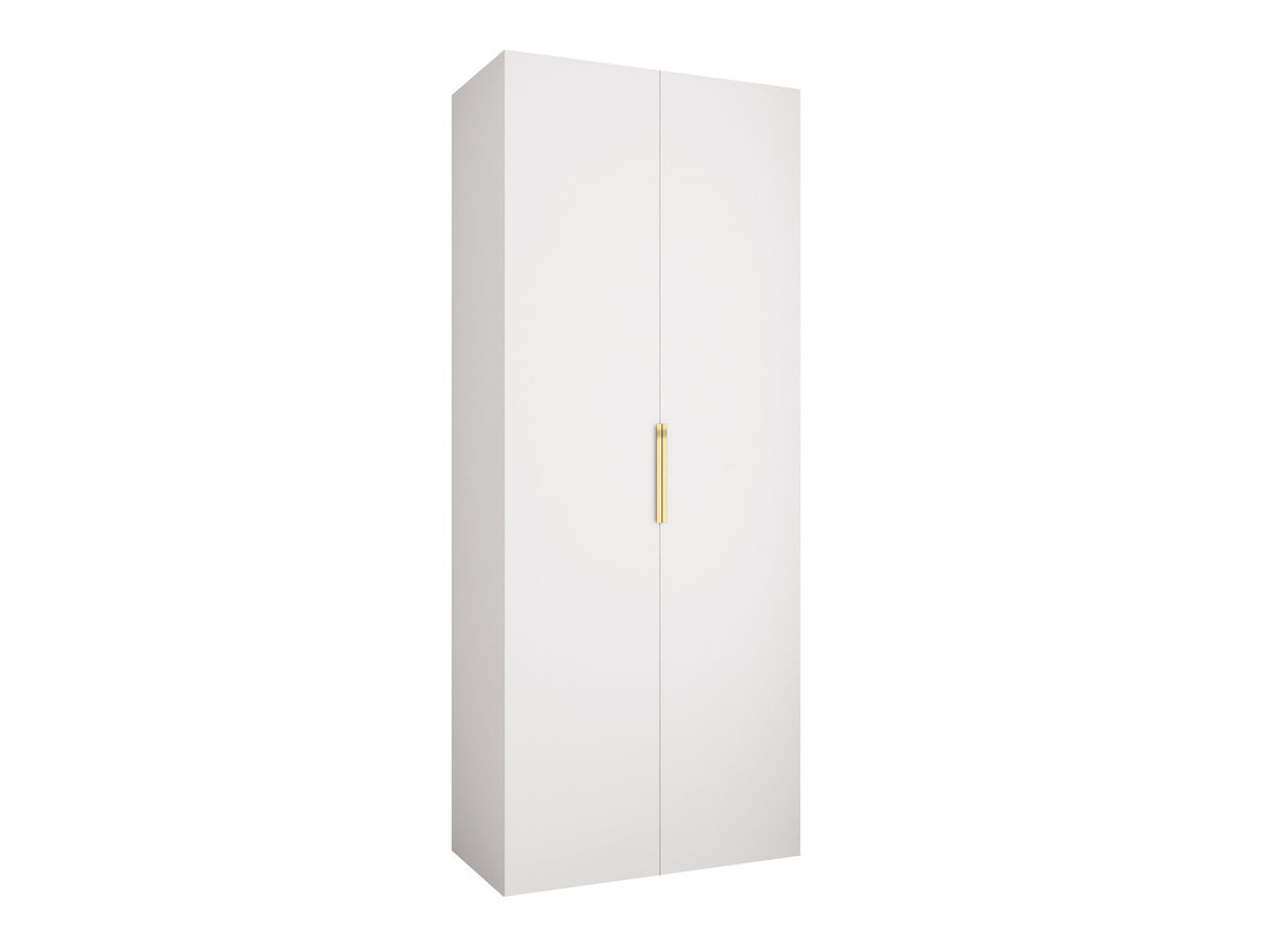 Gardróbszekrény Szafa COMO 4 100/110 (gł.40/50), Szín: Fehér, Fogantyú színe: Aranysárga, Fiókok: Nem, Szélesség: 100 cm, Mélység: 52 cm