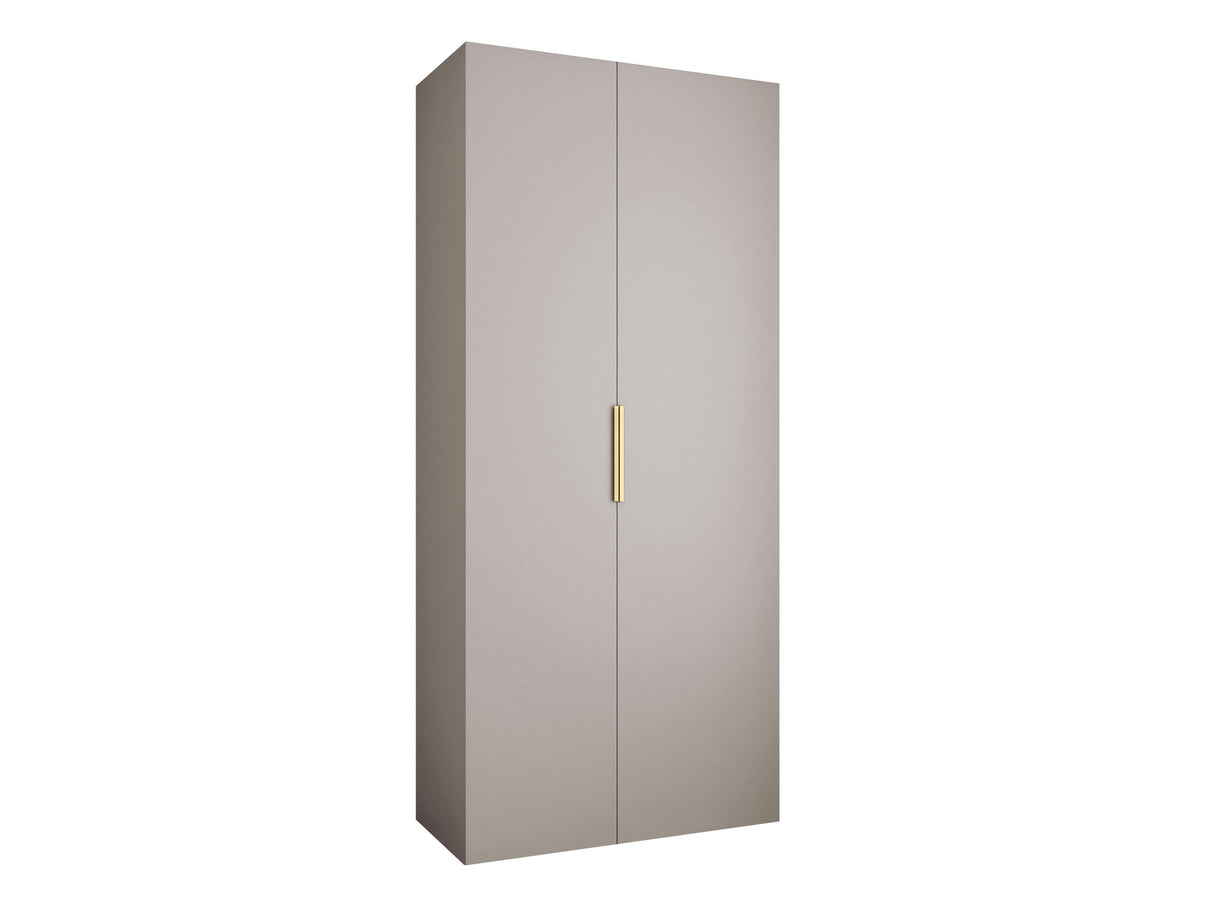 Gardróbszekrény Szafa COMO 4 100/110 (gł.40/50), Szín: Kasmír, Fogantyú színe: Aranysárga, Fiókok: Nem, Szélesség: 110 cm, Mélység: 52 cm