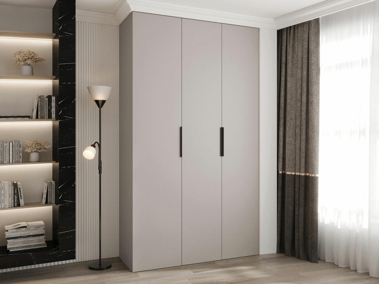 Gardróbszekrény Szafa COMO 4 120/130/140/150/160 (gł.40/50), Szín: Kasmír, Fogantyú színe: Fekete, Fiókok: Nem, Szélesség: 140 cm, Mélység: 42 cm