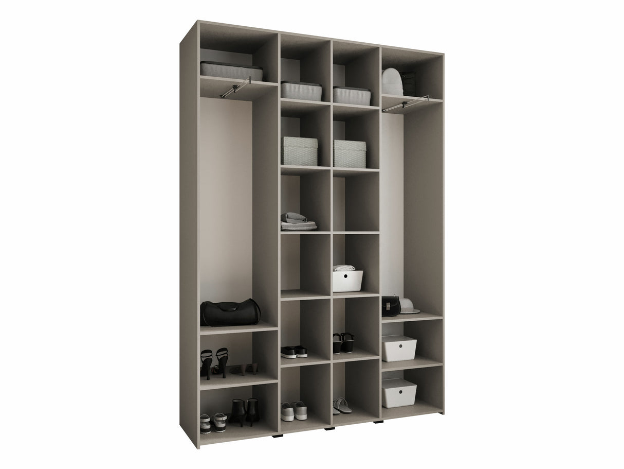 Gardróbszekrény Szafa COMO 4 170/180/190/200 (gł.40/50), Szín: Fehér, Fogantyú színe: Fekete, Fiókok: Nem, Szélesség: 170 cm, Mélység: 42 cm