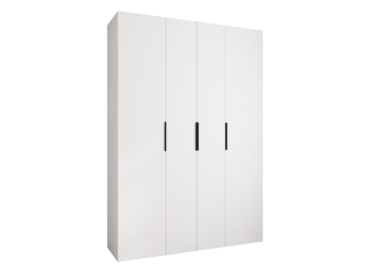 Gardróbszekrény Szafa COMO 4 170/180/190/200 (gł.40/50), Szín: Fehér, Fogantyú színe: Fekete, Fiókok: Igen, Szélesség: 170 cm, Mélység: 52 cm