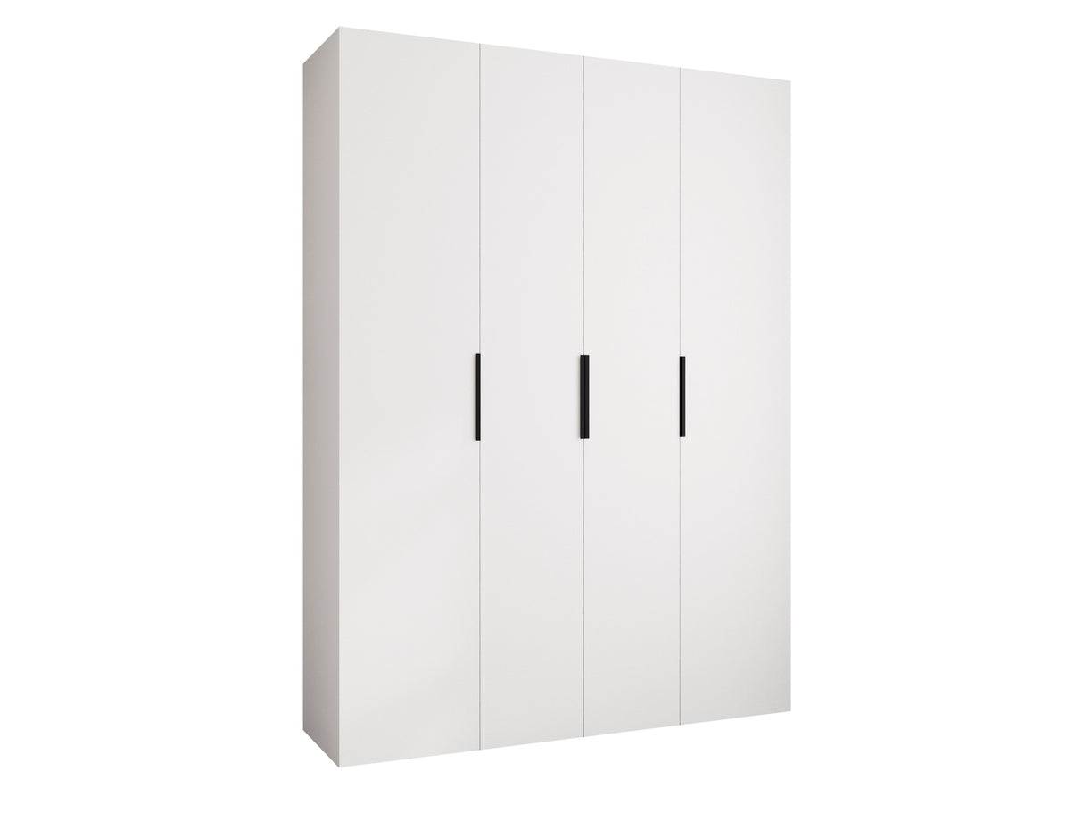 Gardróbszekrény Szafa COMO 4 170/180/190/200 (gł.40/50), Szín: Fehér, Fogantyú színe: Fekete, Fiókok: Nem, Szélesség: 180 cm, Mélység: 52 cm