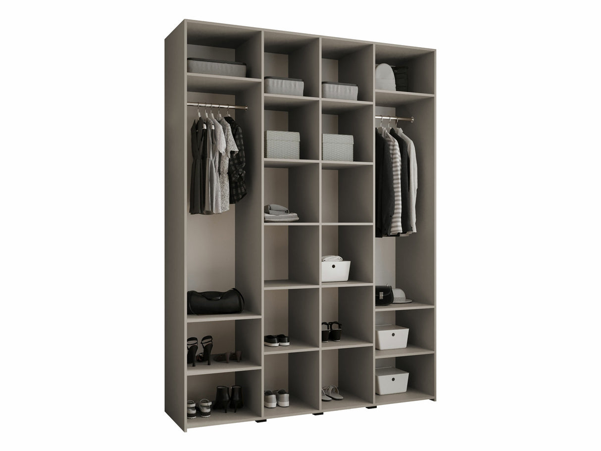 Gardróbszekrény Szafa COMO 4 170/180/190/200 (gł.40/50), Szín: Fehér, Fogantyú színe: Aranysárga, Fiókok: Nem, Szélesség: 180 cm, Mélység: 52 cm