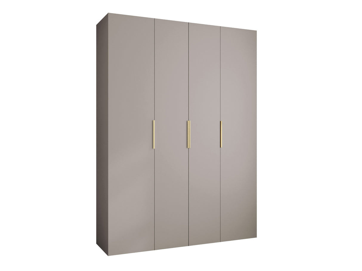 Gardróbszekrény Szafa COMO 4 170/180/190/200 (gł.40/50), Szín: Kasmír, Fogantyú színe: Aranysárga, Fiókok: Nem, Szélesség: 180 cm, Mélység: 42 cm