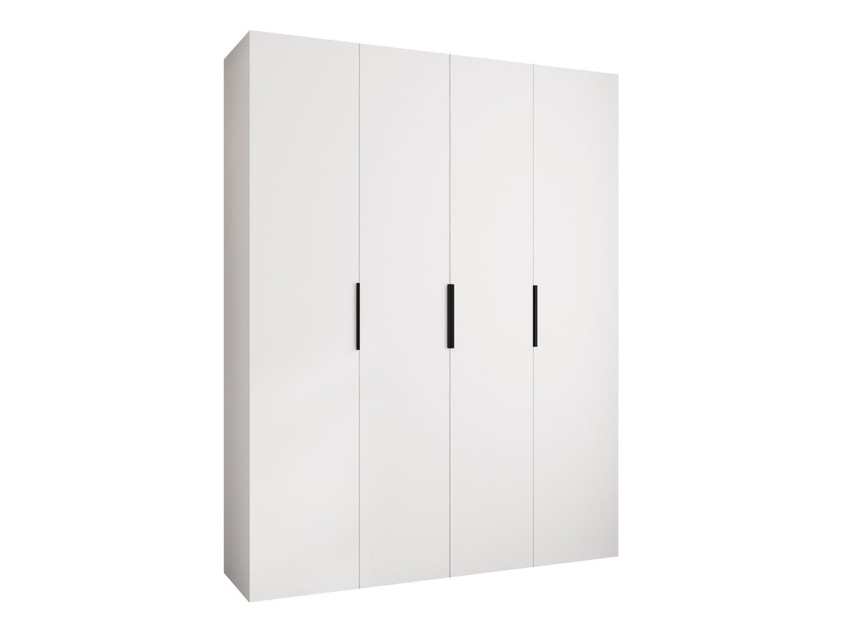 Gardróbszekrény Szafa COMO 4 170/180/190/200 (gł.40/50), Szín: Fehér, Fogantyú színe: Fekete, Fiókok: Nem, Szélesség: 190 cm, Mélység: 52 cm