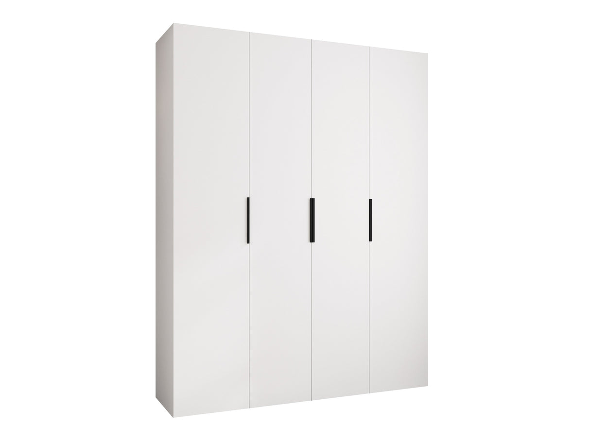 Gardróbszekrény Szafa COMO 4 170/180/190/200 (gł.40/50), Szín: Fehér, Fogantyú színe: Fekete, Fiókok: Igen, Szélesség: 190 cm, Mélység: 52 cm