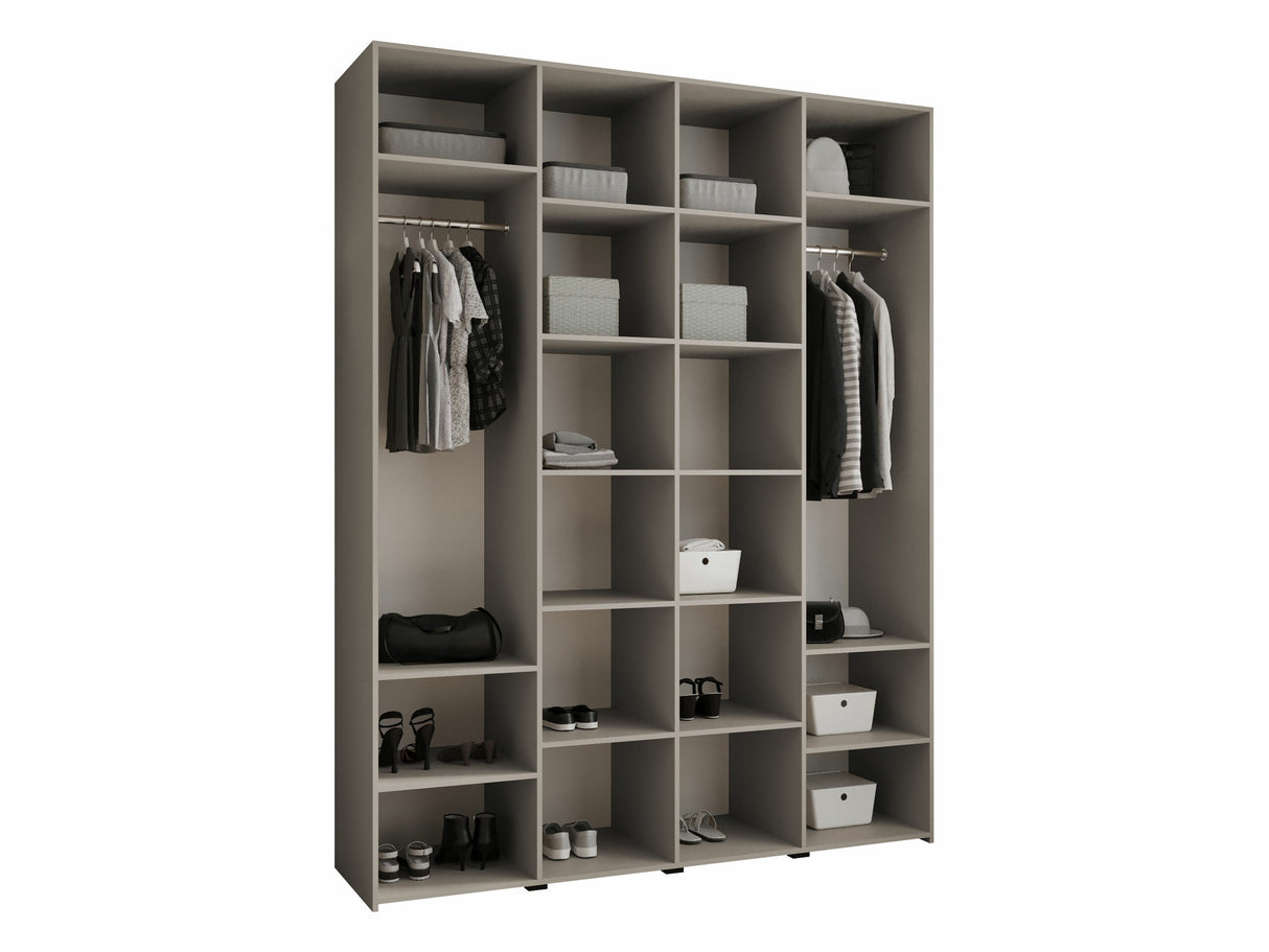 Gardróbszekrény Szafa COMO 4 170/180/190/200 (gł.40/50), Szín: Fehér, Fogantyú színe: Aranysárga, Fiókok: Nem, Szélesség: 190 cm, Mélység: 52 cm