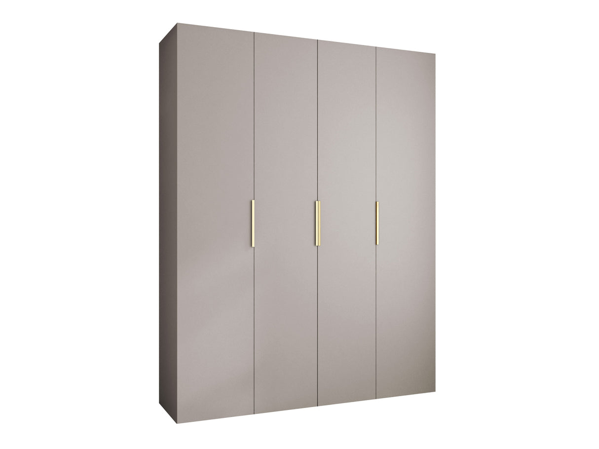 Gardróbszekrény Szafa COMO 4 170/180/190/200 (gł.40/50), Szín: Kasmír, Fogantyú színe: Aranysárga, Fiókok: Igen, Szélesség: 190 cm, Mélység: 42 cm