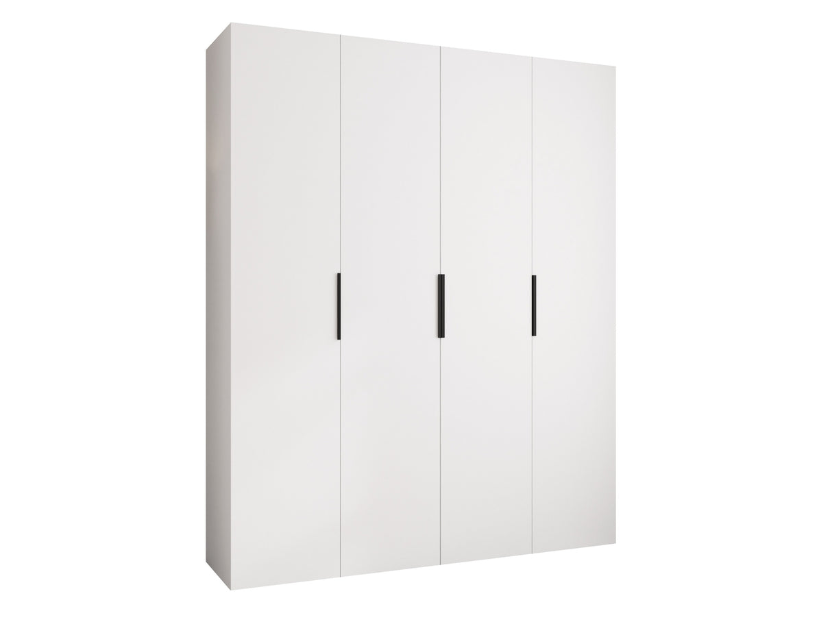 Gardróbszekrény Szafa COMO 4 170/180/190/200 (gł.40/50), Szín: Fehér, Fogantyú színe: Fekete, Fiókok: Nem, Szélesség: 200 cm, Mélység: 42 cm