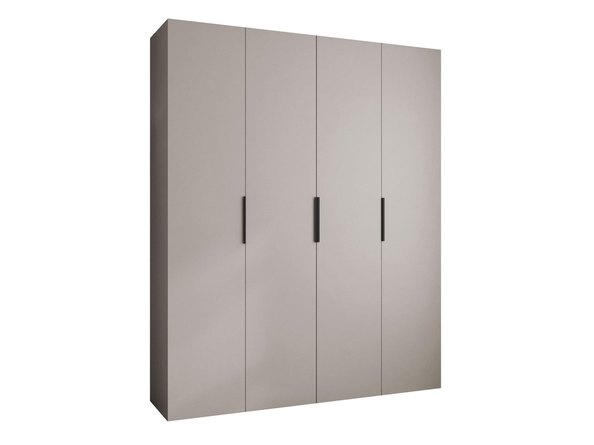 Gardróbszekrény Szafa COMO 4 170/180/190/200 (gł.40/50), Szín: Kasmír, Fogantyú színe: Fekete, Fiókok: Igen, Szélesség: 200 cm, Mélység: 52 cm
