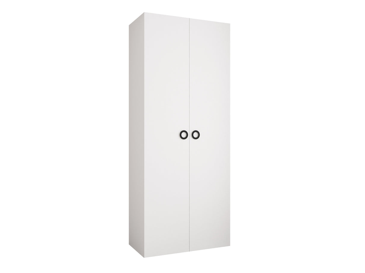 Gardróbszekrény Szafa COMO 1 100/110 (gł.42/52), Szín: Fehér, Fogantyú színe: Fekete, Fiókok: Igen, Szélesség: 100 cm, Mélység: 42 cm