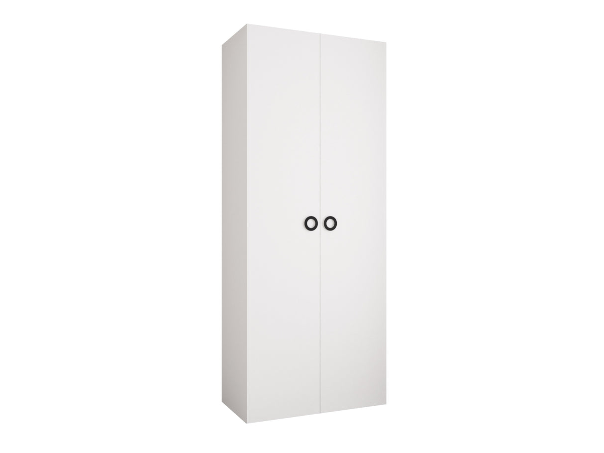 Gardróbszekrény Szafa COMO 1 100/110 (gł.42/52), Szín: Fehér, Fogantyú színe: Fekete, Fiókok: Igen, Szélesség: 100 cm, Mélység: 52 cm