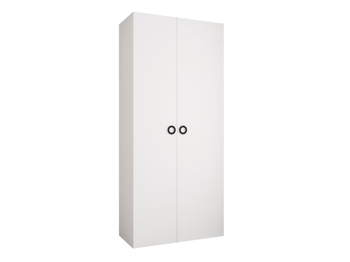 Gardróbszekrény Szafa COMO 1 100/110 (gł.42/52), Szín: Fehér, Fogantyú színe: Fekete, Fiókok: Igen, Szélesség: 110 cm, Mélység: 42 cm