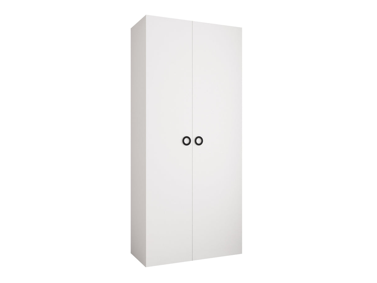 Gardróbszekrény Szafa COMO 1 100/110 (gł.42/52), Szín: Fehér, Fogantyú színe: Fekete, Fiókok: Igen, Szélesség: 110 cm, Mélység: 52 cm