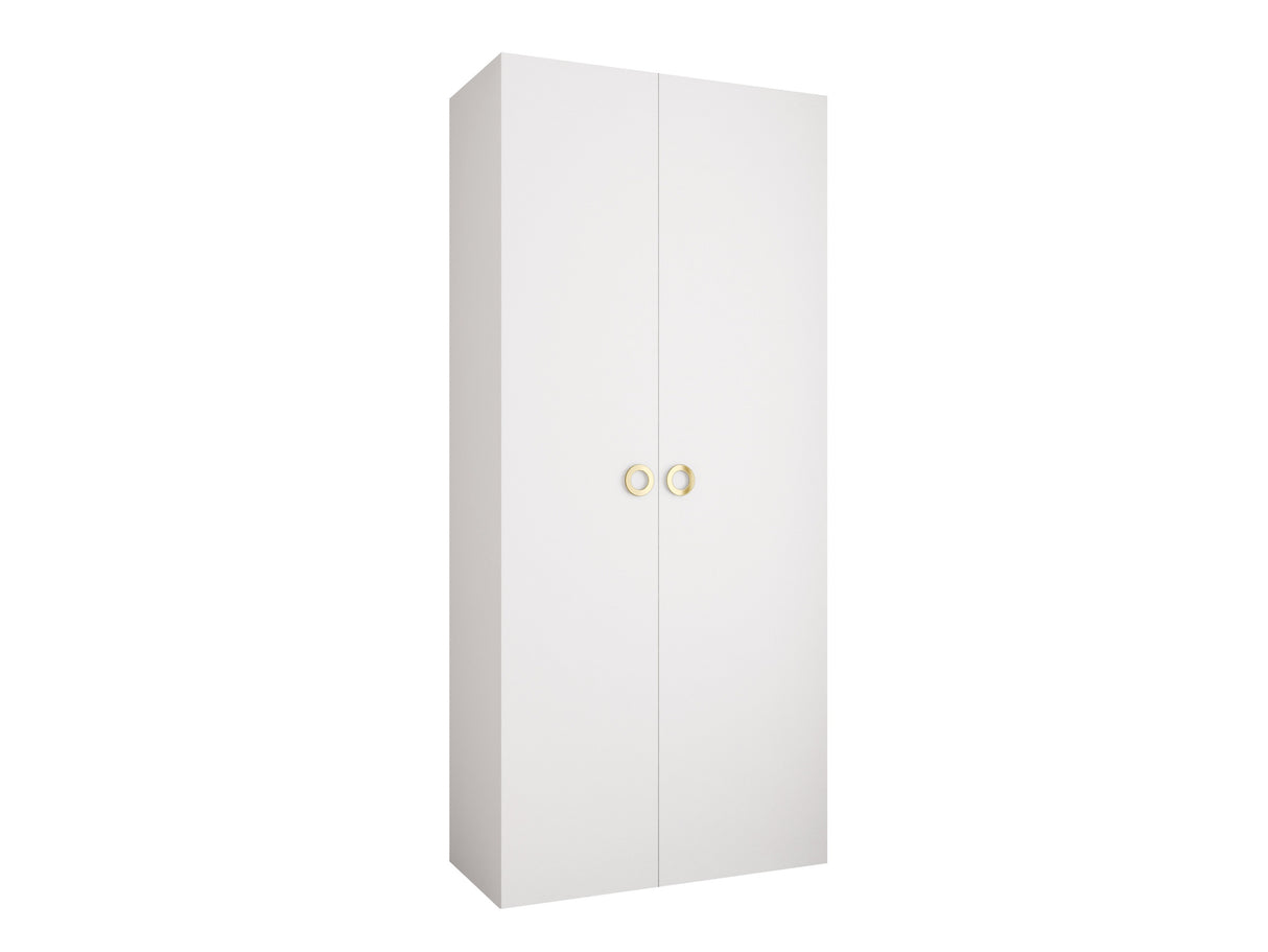 Gardróbszekrény Szafa COMO 1 100/110 (gł.42/52), Szín: Fehér, Fogantyú színe: Aranysárga, Fiókok: Igen, Szélesség: 110 cm, Mélység: 42 cm